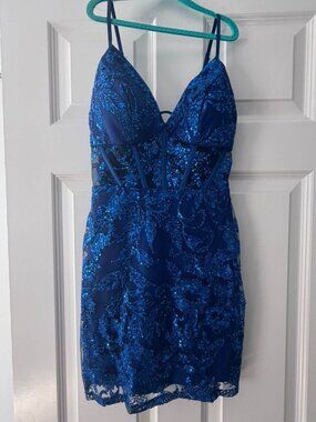 Windsor Rose Sequin Corset Dress
